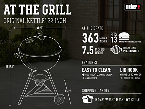 Weber Original Kettle 22-Inch Charcoal Grill Weber
