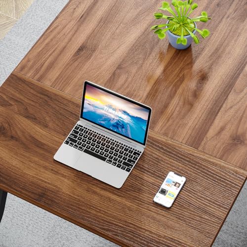 Tribesigns 6ft Conference Table for 6, Modern Conference Room Table with Metal Legs, Rectangular Meeting BoardroomTable for Office, Breakroom, Seminar, Podcast Tribesigns