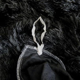 Besfunny Fluffy Faux Fur Black Comforter Cover Queen Set – Plush Fluffy Black Bedding 3-Piece Set (1 Duvet Cover + 2 Furry Pillow Shams) Cozy Bed Set Besfunny