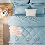CozyLux King Size Comforter Set Light Blue - 7 Pieces Bed in a Bag King, Luxury Soft Bed Set for All Seasons, Bedding Set with Down Alternative Comforter, Sheets, Pillowcases & Shams CozyLux