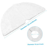 Christmas Tree Skirt - 48 Inches White Christmas Tree Skirt, High-End Soft Classic Fluffy Faux Fur Tree Skirt for Xmas Tree Decorations and Ornaments TOBEHIGHER
