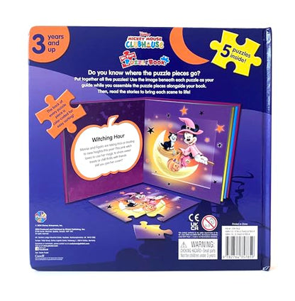 Disney Mickey Halloween My First Puzzle Book - Jigsaw Puzzles for kids, 10-page board book, 5 puzzles to enjoy