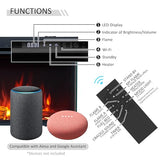 LegendFlame 35" W Smart Build in Electric Fireplace Insert, 1-2-3 Sided View, Heater 750W/1500W, Multi Colors of Flame & Fuel Bed, Alexa Enabled Legend Flame