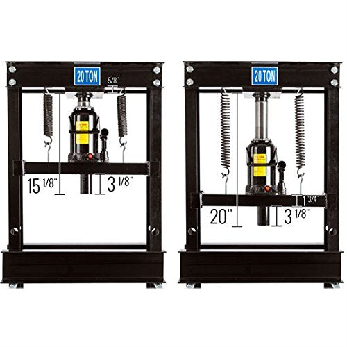 Black Widow BD-PRESS-20H 20 Ton Hydraulic Shop Press - WoodArtSupply