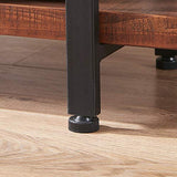 HSH Rustic 4-Tier Natural Wood Bookshelf with Industrial Metal Frame - Distressed Brown Etagere for Home and Office Storage HSH