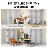 VEVOR Wood Room Divider, 6 Panel Wood Folding Privacy Screen, 66.9 Inches Tall Indoor Carved Partition Divider, Portable Decoration Screen, for Room Separation, Home, Office, Restaurant & Bedroom VEVOR