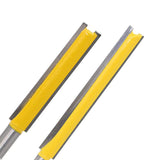 Mesee Set of 2 Pieces Extra Long Straight Router Bit Set, 1/4-Inch Shank Double Flute Straight Grooving Bits Trimming Cutter Woodworking Milling Tools with 2" & 3" Cutting Height Mesee