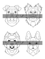 Amazing Dogs Coloring Book: Beautiful Dogs, Adorable Puppies, and Relaxing Designs for Adults and Teens WoodArtSupply