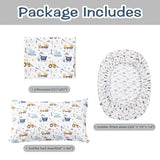 lasoftan Kids Sheet Set Twin Size 3 Pcs, Boys Sheet Set with Blue Excavator Car Pattern，Kids Boys Twin Fitted Sheet，Breathable & Silky Soft Microfiber Fitted Sheet lasoftan