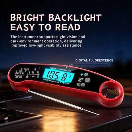 X&E Meat Thermometer Digital – Instant Read Food Thermometer for Cooking & Grilling – Professional Kitchen for Men, Dad & Mom X&E