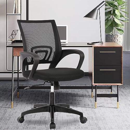 PayLessHere Home Office Chair Desk Computer Chair Adjustable Ergonomic Lumbar Support Armrest Executive with High Density Mesh 360 Degree Swivel Chair for Men Women Adults, Black PayLessHere
