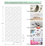 PKEPJ Hanging Room Divider Panels,10 Pieces Wood-Plastic Screen Panels Wall Divider Partition Home Office Decoration (White02) PKEPJ