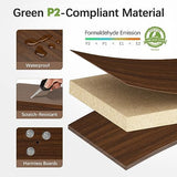 JAXPETY Nightstands Set of 2, Night Stand with Drawer, Floating Nightstand with Open Storage Shelf, Wall Mounted Wood Bedside Tables, End Table, Side Table, for Bedroom, Brown Walnut JAXPETY