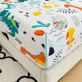 MWMWMW Dinosaur Full Bed Sheets Kids Boys, 4 Pieces Boys Sheets Sets Full, Dinosaur Printed Microfiber Deep Pocket Bed Sheet with 2 Pillowcases MWMWMW