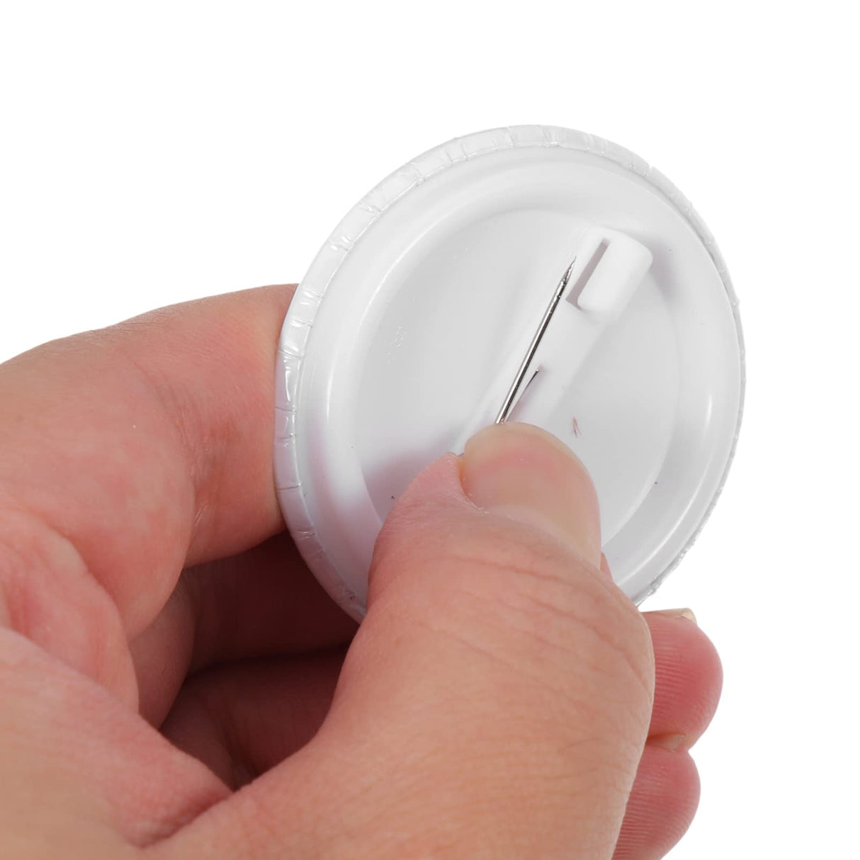 SEWACC 20 Pcs Blank Button Making Supplies Round Badge Button Parts Metal Button Pin Badges for Button Maker Machine DIY Craft Supplies White Decor SEWACC