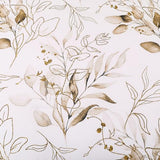 WONGS BEDDING Brown Comforter Set King Size, 7 Pieces Botanical Bed in a Bag Golden Leaves Bedding Set Soft Microfiber King (1 Comforter,2 Pillowcase,2 Pillow Shams,1 Flat Sheet,1 Fitted Sheet) WONGS BEDDING
