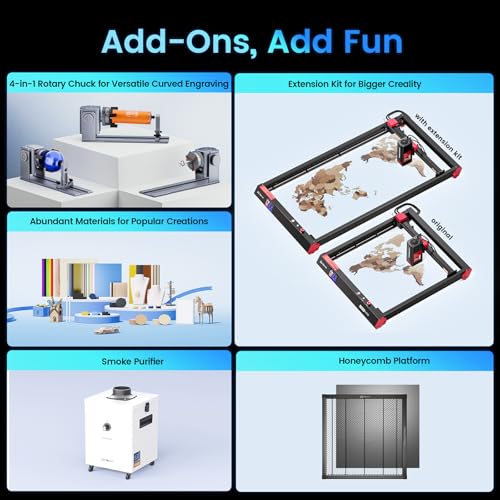 Algolaser 40000mW Laser Engraver Machine - Laser Cutter/Engraver with Air Assist Kit - Laser Engraving Machine with 3.5" Smart Touchscreen & AlgoOS System,Laser Engraver for Metal,Wood,Acrylic AlgoLaser