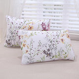URBONUR Floral Duvet Cover Set Twin Size 3-Pieces Egyptian Cotton Percale Weave Garden Chic Flowers Comforter Bedding Set, Soft and Breathable Duvet Covers with Button Closure URBONUR