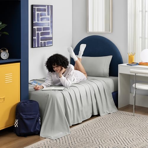 Casual Living Twin Sheets Set 3 Piece Cooling Sheets with 1 Pillowcase Soft Microfiber Hypoallergenic Washable Bed Set Deep Pocket Lightweight Bedding Elasticized for Dorm or Bunk, Twin, Sage Green CASUAL LIVING