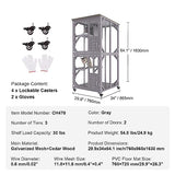 VEVOR 3-Tier Cat Playpen Catio with Wheels, Resting Box, Waterproof Roof, Windows & Doors, Removable Tray VEVOR