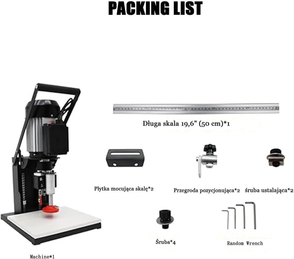 Portable Hinge Boring Machine, Woodworking Cabinet Door Hinge Drilling Hole Puncher Equipment, Drill Model: 48-6mm, Depth 0-40mm, 2880rmp/min(220v) - WoodArtSupply