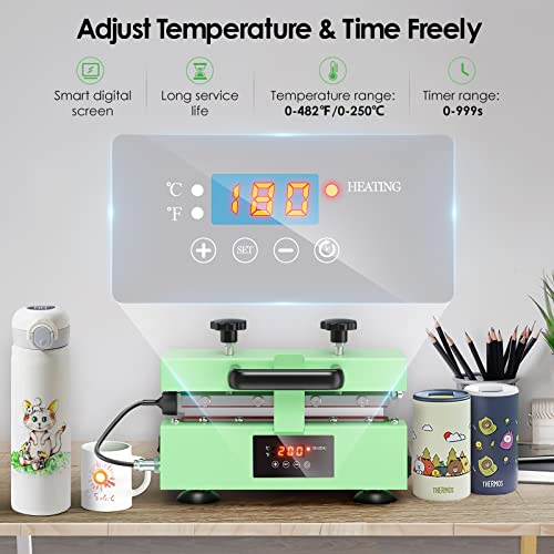 SLIMSTY Tumbler Heat Press Machine,110V Auto Timer Cup Mug Heat Press Machine for 11-30oz Sublimation Straight Tumbler Bottles,Ceramic Mugs,Glass Cans Heat Transfer Print with Temp&Timer Setting SLIMSTY