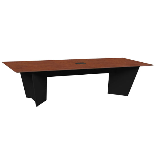 Array 120" Conference Table with Power Data Grommet- Cherry/Black - WoodArtSupply