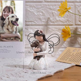 SIGUEJOR Loss of Dog Sympathy Gift, Dog Memorial Gifts, Angel Figurine, Remembrance Keepsake, Pet Sympathy Gift(Brown)