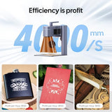 LaserPecker LP4 (Deluxe) Dual Laser Engraver for Almost All Materials, 10W Diode + 2W IR Dual Laser Engraver 240000mm/min High Speed Ultra Precise Laser Engraver for Metal Leather Wood Acrylic LaserPecker