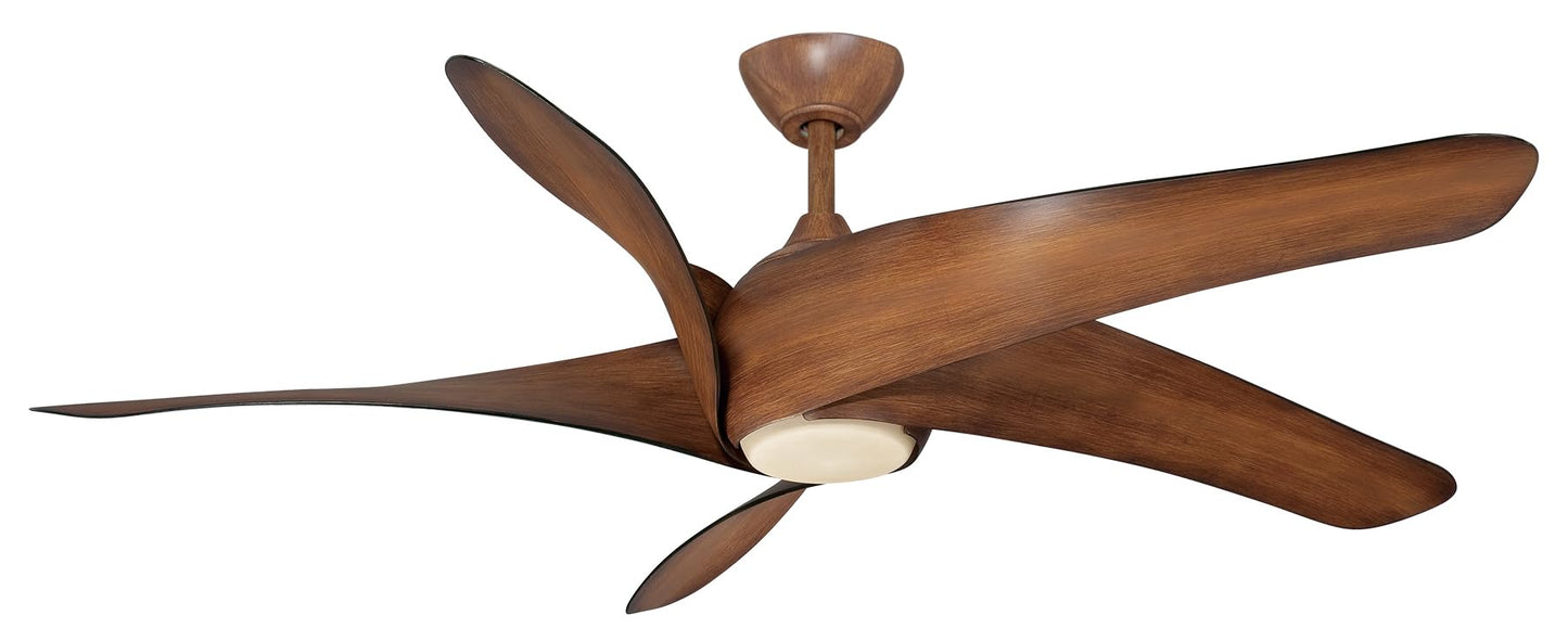 MINKA-AIRE F905L-DK Artemis XL5 62 Inch Ceiling Fan with LED Light and DC Motor in Distressed Koa Finish