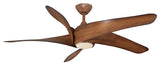 MINKA-AIRE F905L-DK Artemis XL5 62 Inch Ceiling Fan with LED Light and DC Motor in Distressed Koa Finish MINKA-AIRE