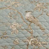 Levtex Home - Lyon Teal Quilt Set - Twin/Twin XL Quilt + One Standard Pillow Sham - Bird Toile - Teal, Brown, Cream - Quilt Size (68x86in.), Sham Size (26x20in.) - Reversible - Cotton Fabric Levtex Home