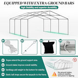 GARTOO 20' x 20' Canopy Party Tent & Carport - Heavy Duty Outdoor Wedding Gazebo with 4 Sand Bags, Event Shelter Canopy for Outdoor Event, Wedding, Birthday Party GARTOO