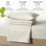 akkialla Twin Quilt Set, Boho Style in a Solid Color, Cream Lightweight Microfiber Bedspread, Soft and Breathable Coverlet for All Seasons, 2-Piece Bedding Set (1 Quilt, 1 Pillow Sham) akkialla