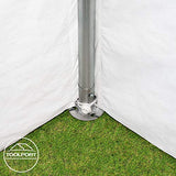 TOOLPORT Party Tent 16x33 ft Canopy PE 350 N Tarpaulin Waterproof White Garden Tent TOOLPORT