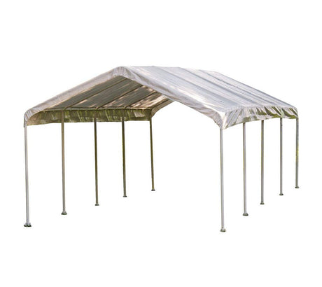 ShelterLogic 12' x 26' SuperMax Heavy Duty Steel Frame Quick and Easy Set-Up Canopy, white (25770) ShelterLogic