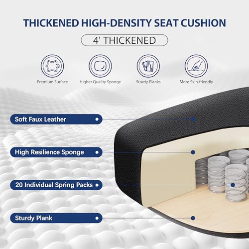 Big and Tall Office Chair with Footrest, High Back Executive Leather Desk Chair with Lumbar Support, Reclining Office Chair with Adjustable Angle, Home Office Ergonomic Computer Gaming Chair BestGlory