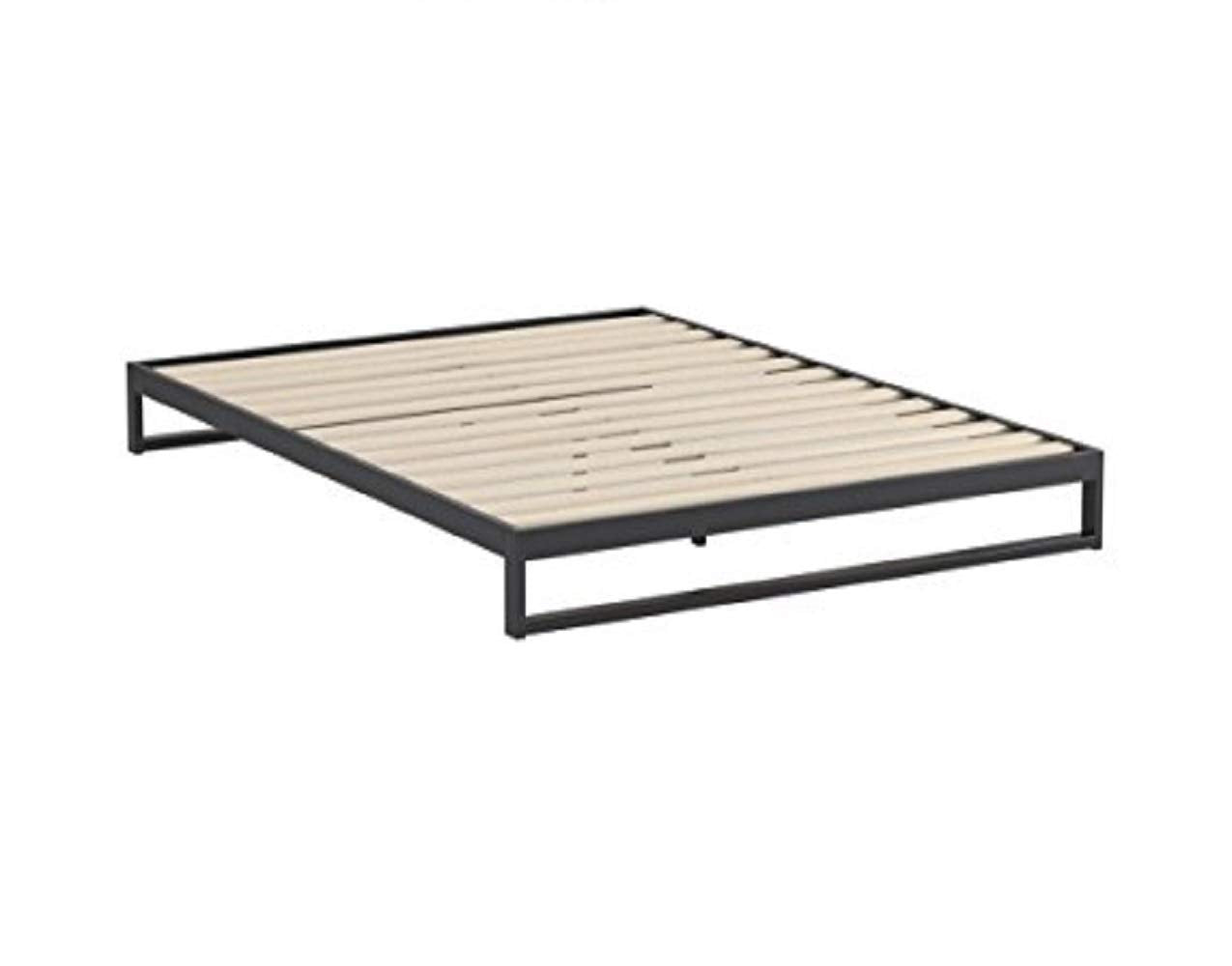 ZINUS Trisha Low Profile Metal Platform Bed Frame with Wood Slat Support - Easy Assembly, No Box Spring Needed, Full Size - WoodArtSupply