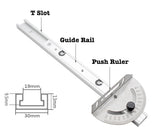 Precision Miter Gauge, Miter Gauge for Table Saw, with Miter Gauge Fence and Limit Stopper, 140° Angle Stops, Adjustable for Bandsaw Router Table, 250mm x 300mm WoodArtSupply