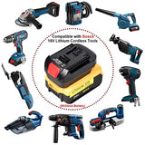 Battery Adapter for Bosch 18V Lithium-Ion Cordless Tool, Compatible with Dewalt 18V 20V Max/ Milwakee M18 18V Li-ion Battery Convert to Bosch 18V Compact Lithium Battery BAT608 BAT609 BAT612 BAT618 QINIZX