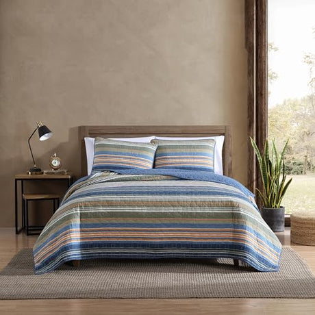 Eddie Bauer - Full/Queen Quilt Set, Reversible Cotton Bedding with Matching Shams, Home Decor for All Seasons (Yakima Green, Full/Queen) Eddie Bauer