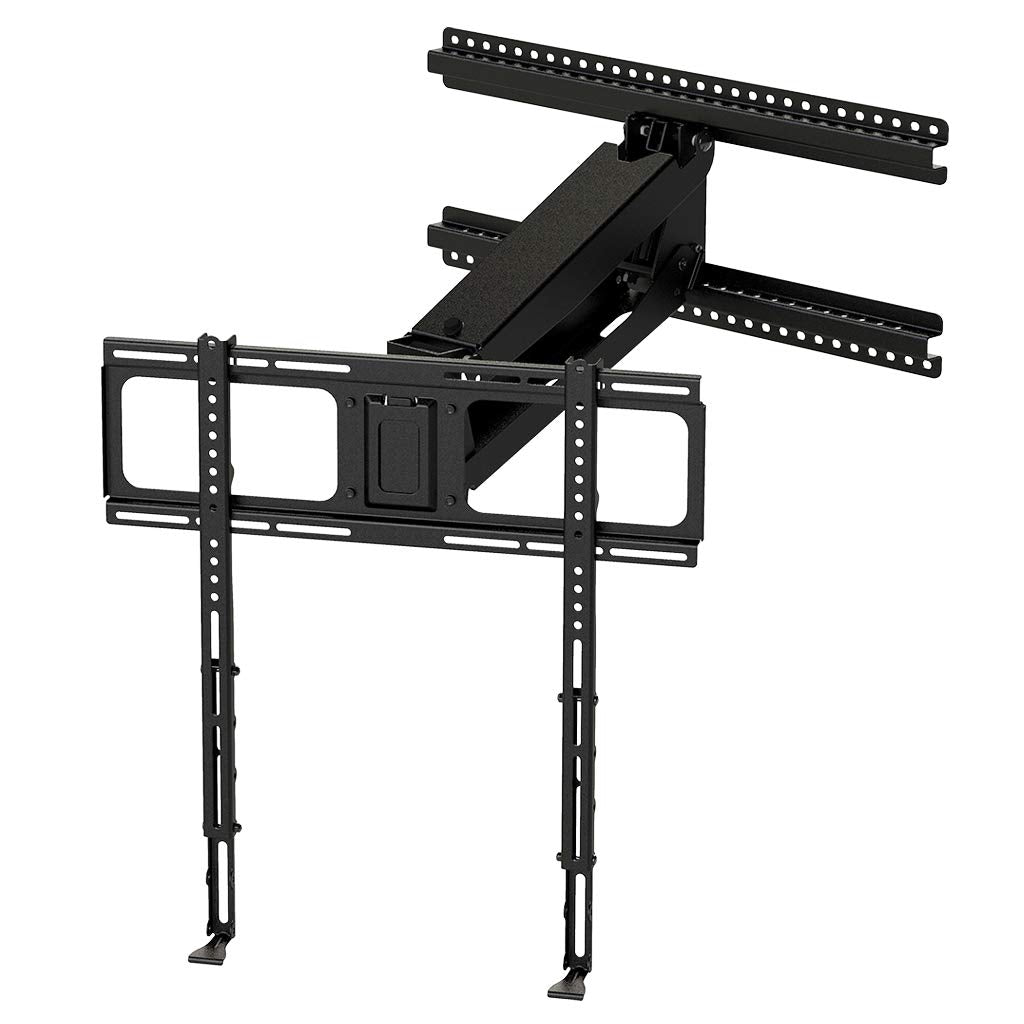 MantelMount- MM340 Above Fireplace Pull Down TV Mount- Televisions 44" to 80" Up to 90 lbs - Safe Auto-Adjusting TV Mounts - Patented Motion Stops, Handles, Balancing Technology - Superior Steel MantelMount