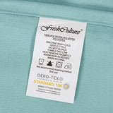 FreshCulture Twin Flat Sheet - Hotel Quality Twin Flat Sheet Only - Brushed Microfiber Top Sheet - Ultra Soft & Breathable - Wrinkle-Free - Easy Care - Single Flat Sheet (Twin, Spa Blue) FreshCulture