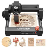 LONGER RAY5 Laser Engraver 2500mW High Precision 0.04 * 0.04mm Laser Cutter and Engraving Machine 130x130mm Working Area Mini Portable Laser Engraver for Wood Metal Acrylic Glass Longer