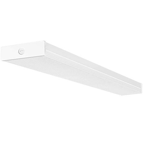 hykolity 4FT LED Wraparound Light, 40W, 4400lm, 4000K, [2-lamp 32W Fluorescent Equiv.], 4 Foot LED Wrap Light Fixture, Flush Mount Office Ceiling Light for Garage, Office, Kitchen, ETL Listed hykolity
