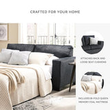 Signature Design by Ashley Altari Modern Queen Sofa Sleeper with 2 Accent Pillows, Dark Gray Signature Design by Ashley