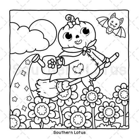 Spooky Vibes: Coloring Book for Adults and Teens with Cute Creepy Characters and Hygge Scenes, Easy and Cozy Designs for Relaxation and Stress Relief (Spooky - Cute - Easy Coloring) WoodArtSupply