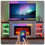 80" LED Electric Fireplace with Mantel, Fireplace TV Stands for 90 Inch TV, Modern Entertainment Center with Storage, Delicate Three-Dimensional Molding with Remote Control for Living Room J-yaamiZz