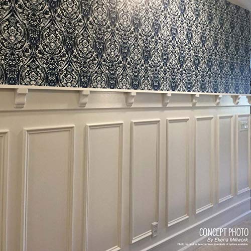 Ekena Millwork PNL16X20AS-02 16"W x 20"H x 1/2"P Ashford Molded Scalloped Wainscot Wall Panel Ekena Millwork