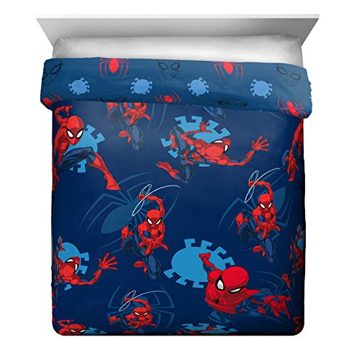 Jay Franco Marvel Spiderman Spidey Daze 5 Piece Queen Bed Set - Includes Reversible Comforter & Sheet Set Bedding - Super Soft Fade Resistant Microfiber (Official Marvel Product) Jay Franco